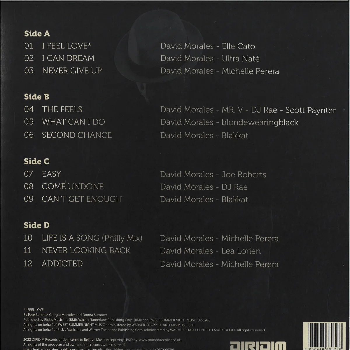 Обратная сторона обложки — David Morales — Life Is A Song LP 2x12"