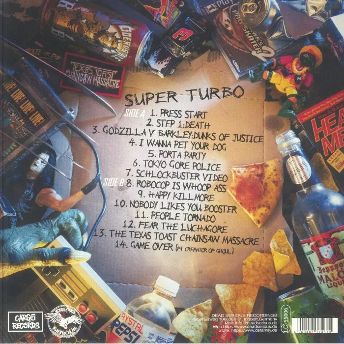 Обратная сторона обложки — TEXAS TOAST CHAINSAW MASSACRE — Super Turbo