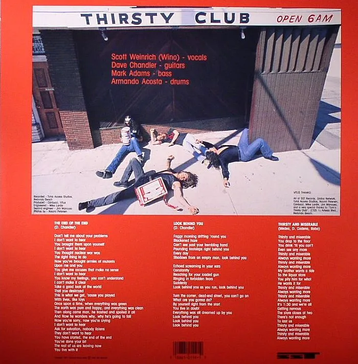 Обратная сторона обложки — SAINT VITUS — Thirsty & Miserable