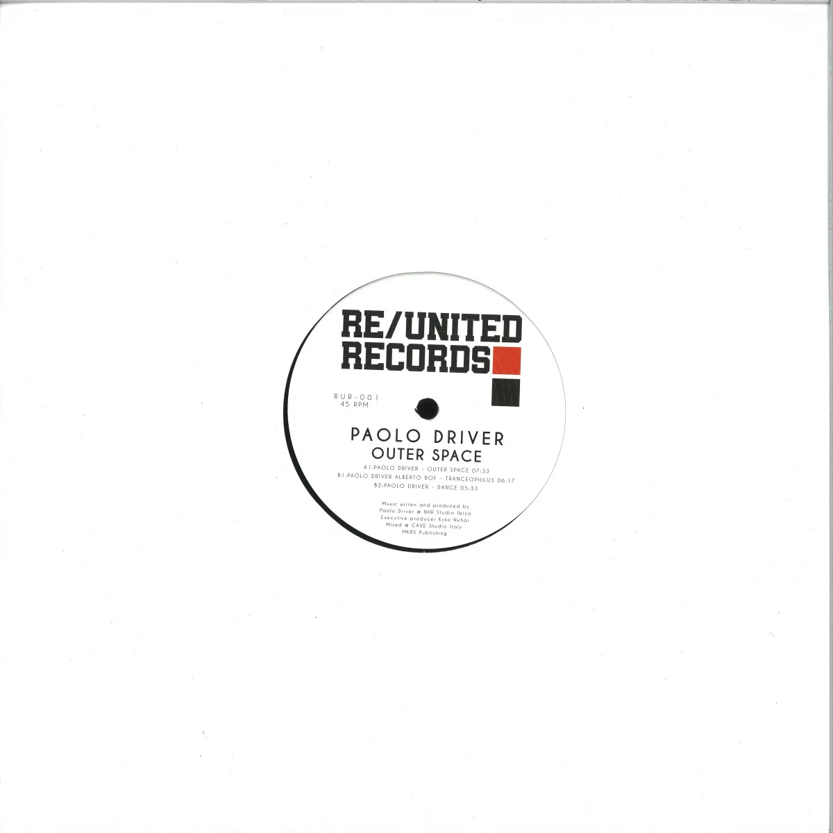 Back cover — Paolo Driver — Outer Space EP