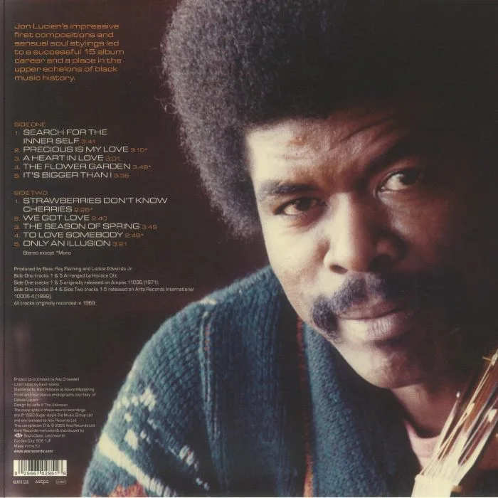 Back cover — Jon LUCIEN — Search For The Inner Self