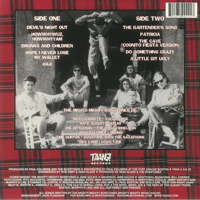 Обратная сторона обложки — The MIGHTY MIGHTY BOSSTONES — Devils Night Out (reissue)