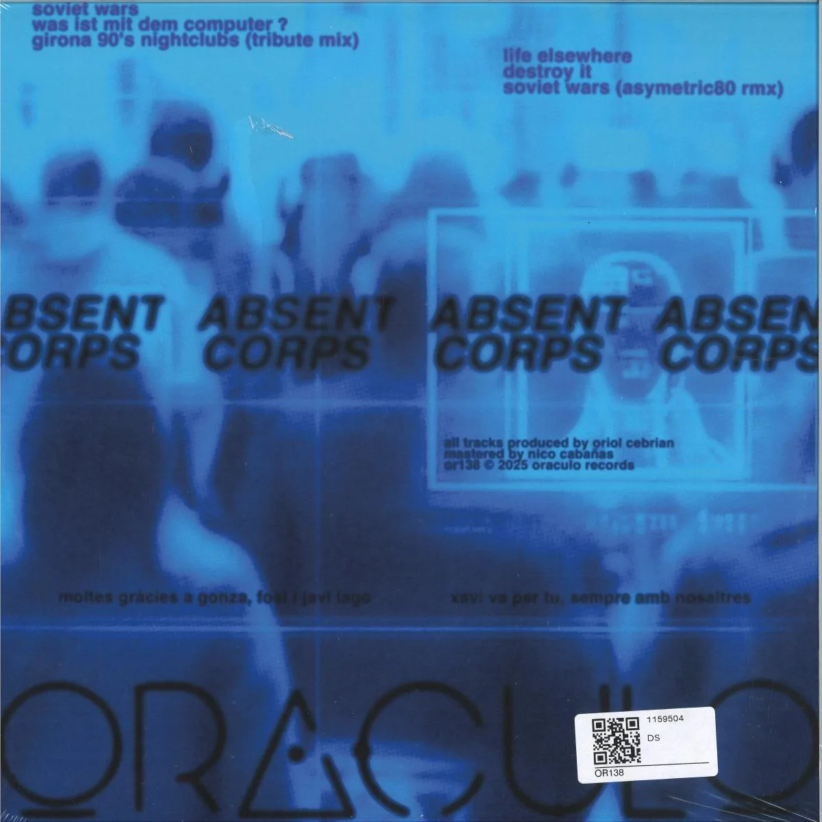 Back cover — ABSENT CORPSE — LIFE ELSEWHERE EP