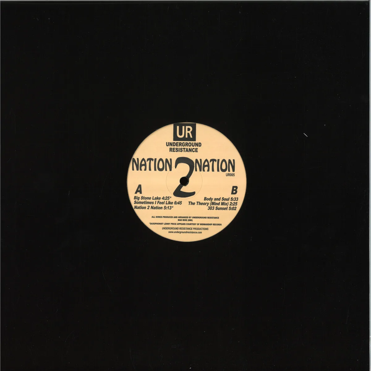 Обратная сторона обложки — Underground Resistance — Nation 2 Nation
