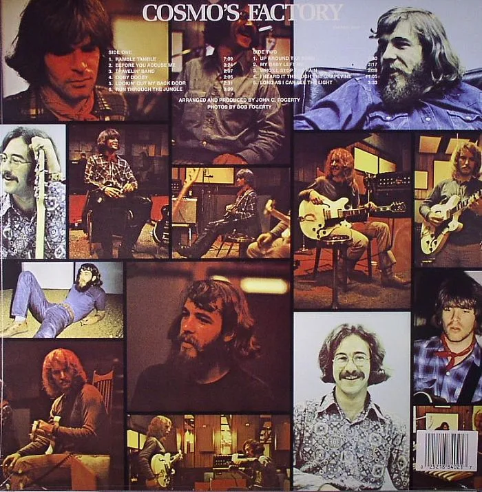 Back cover — CREEDENCE CLEARWATER REVIVAL — Cosmo's Factory