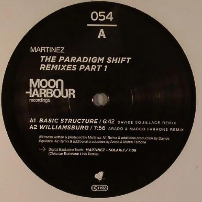 Лицевая сторона обложки — MARTINEZ — The Paradigm Shift Remixes Part 1