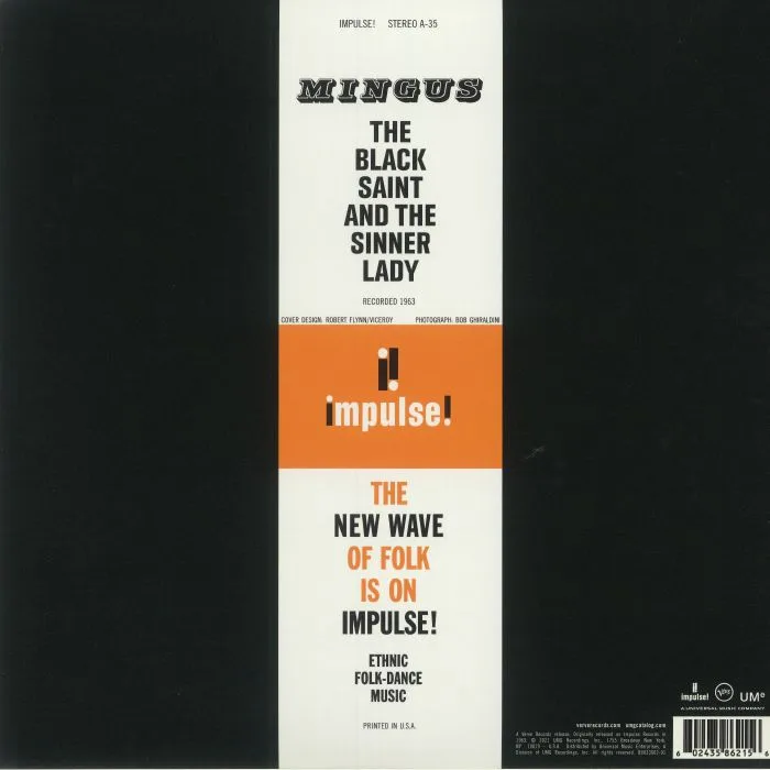 Back cover — Charles MINGUS — The Black Saint & The Sinner Lady