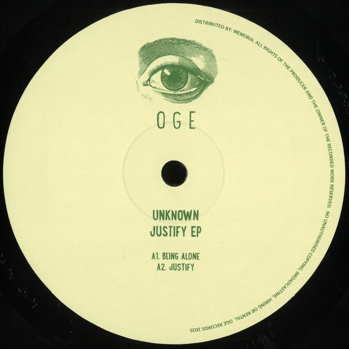 Front cover — UNKNOWN — JUSTIFY EP