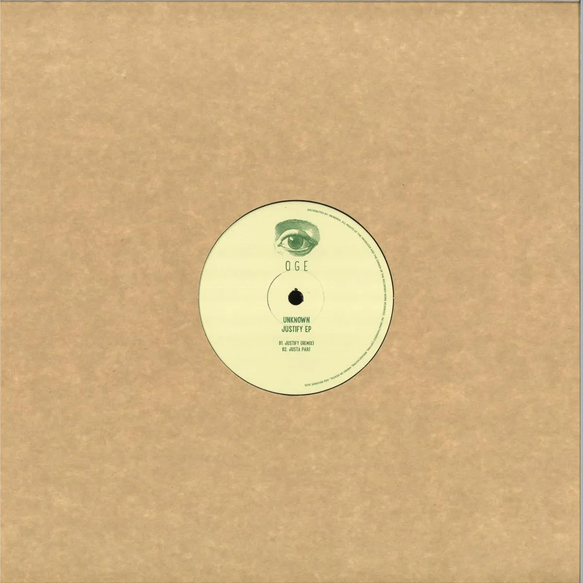 Back cover — UNKNOWN — JUSTIFY EP