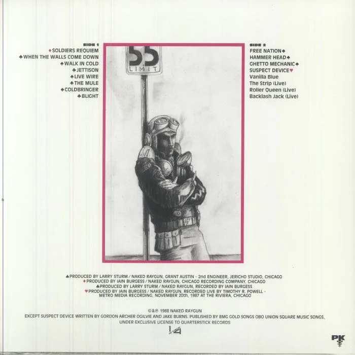 Back cover — NAKED RAYGUN — Jettison (remastered)
