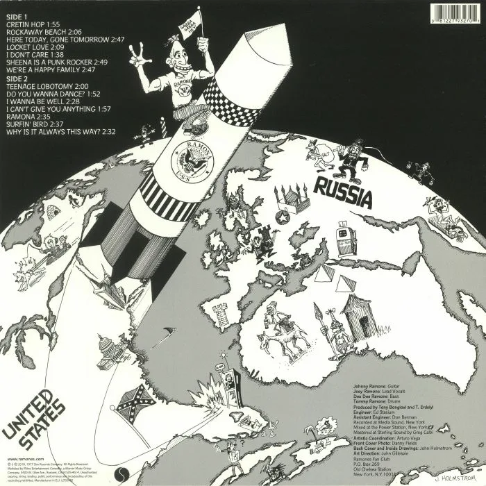 Обратная сторона обложки — RAMONES — Rocket To Russia (remastered)