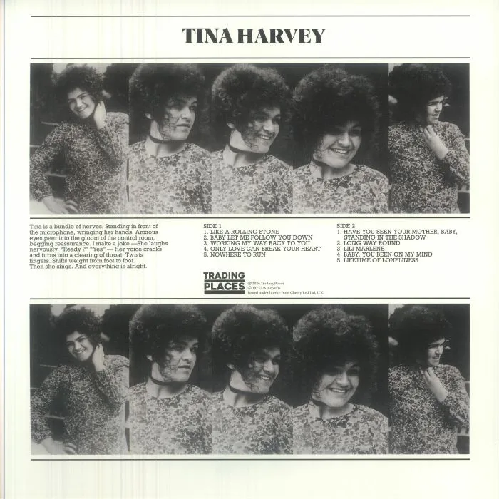 Обратная сторона обложки — Tina HARVEY — Tina Harvey (Record Store Day RSD 2026)