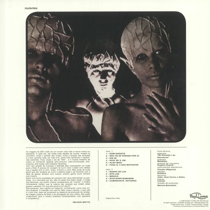 Обратная сторона обложки — OS MUTANTES — Mutantes (reissue)