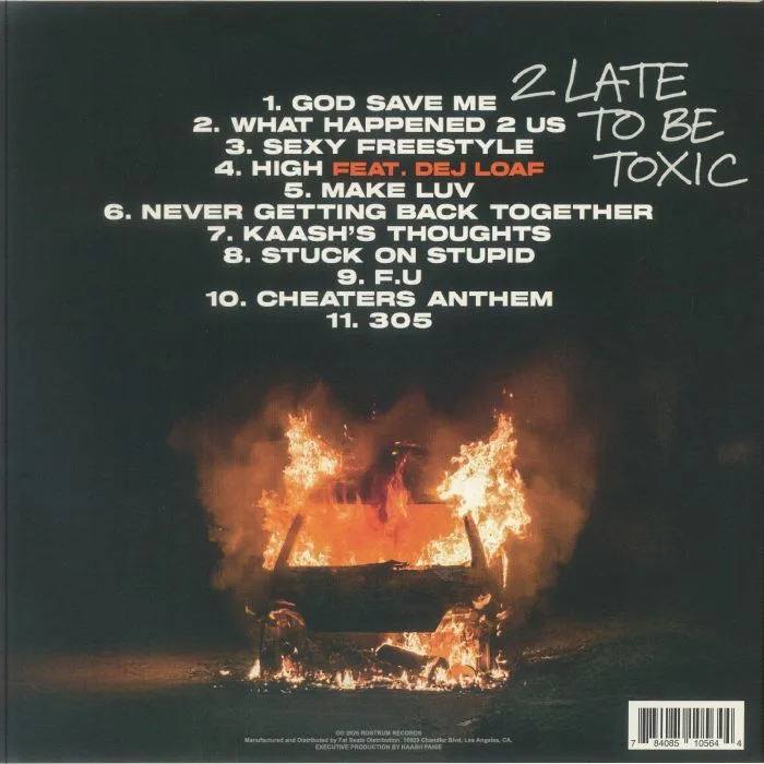 Back cover — Kaash PAIGE — 2 Late To Be Toxic