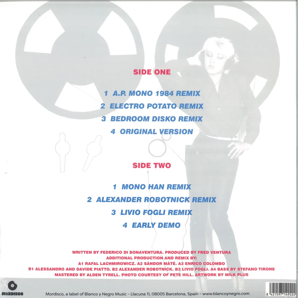 Back cover — Fred Ventura — Dancing Alone LP