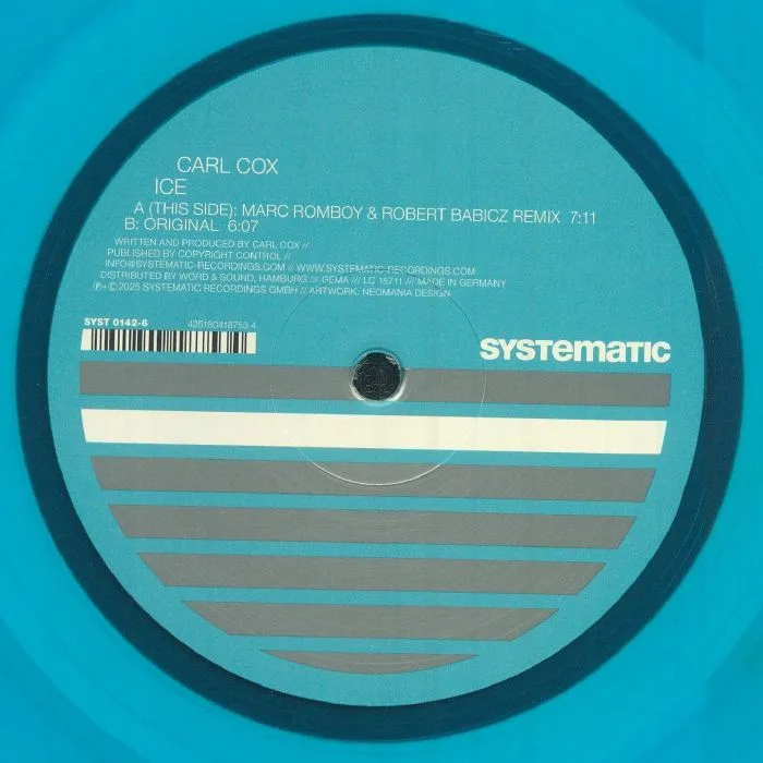 Front cover — Carl COX — Ice (remix)