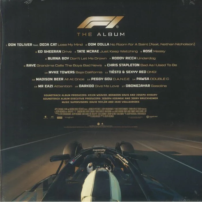Обратная сторона обложки — VARIOUS — F1: The Album (Soundtrack)