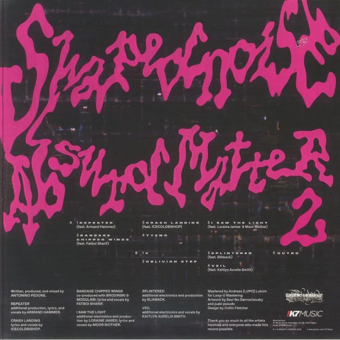 Back cover — Shapednoise — Absurd Matter 2 LP
