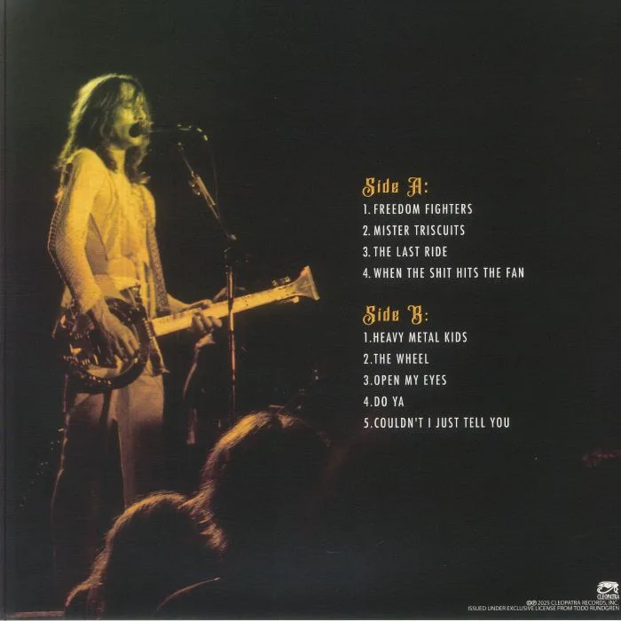 Back cover — Todd RUNDGREN — Todd Rundgren's Utopia: Live at Hammersmith Odeon '75