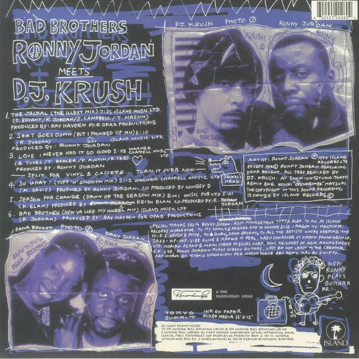 Back cover — Ronny JORDAN meets DJ KRUSH — Bad Brothers (Black History Month)