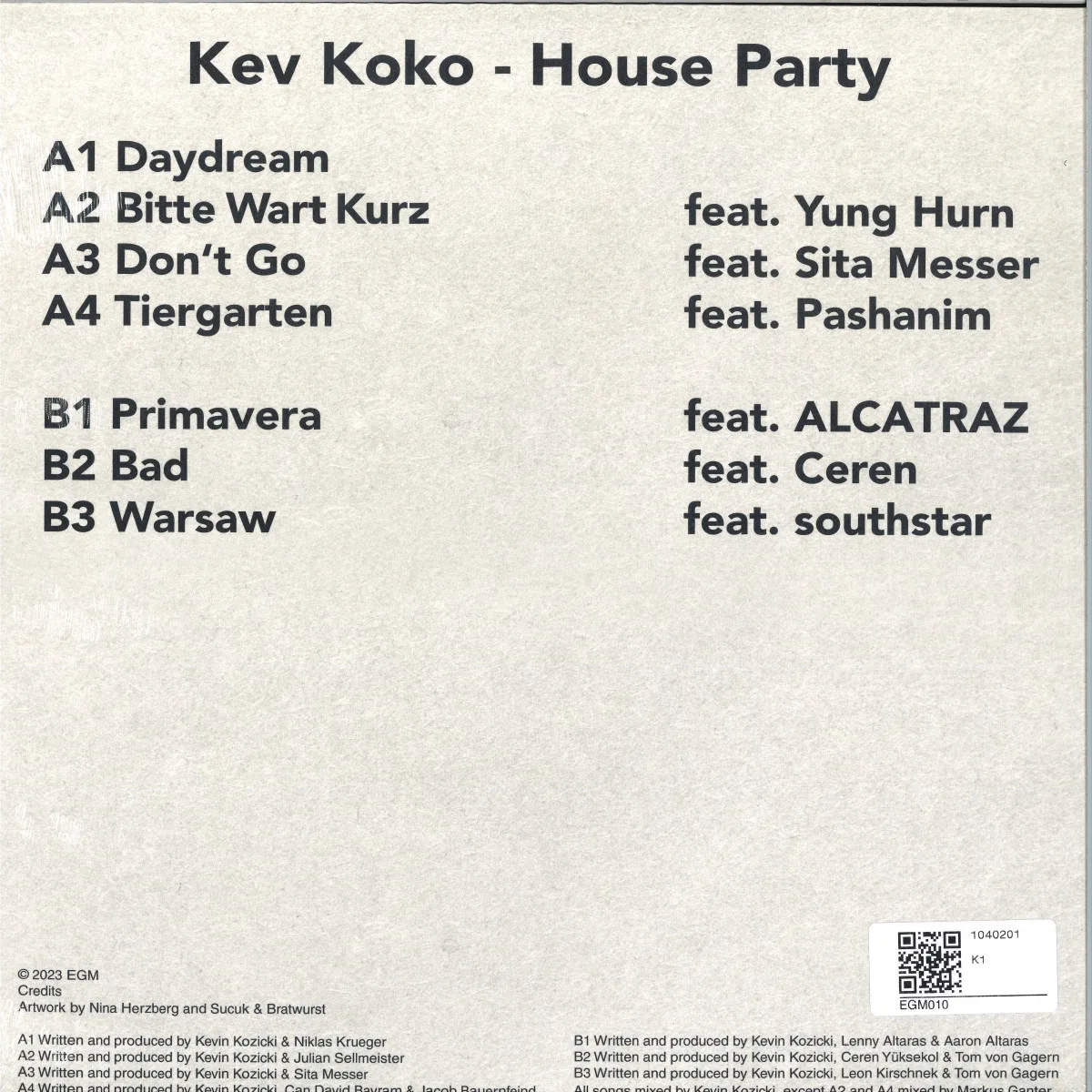Back cover — Kev Koko — House Party