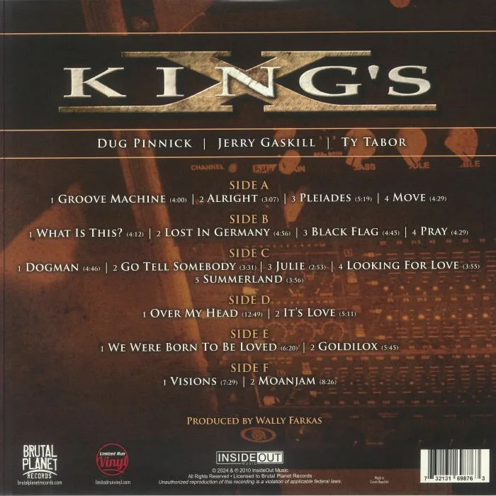Back cover — KING'S X — Live Love In London (reissue)
