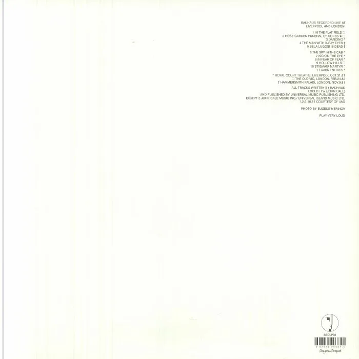 Back cover — BAUHAUS — Press The Eject & Give Me The Tape
