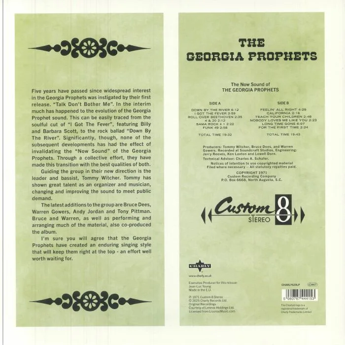 Back cover — GEORGIA PROPHETS — Fever (Special Edition)