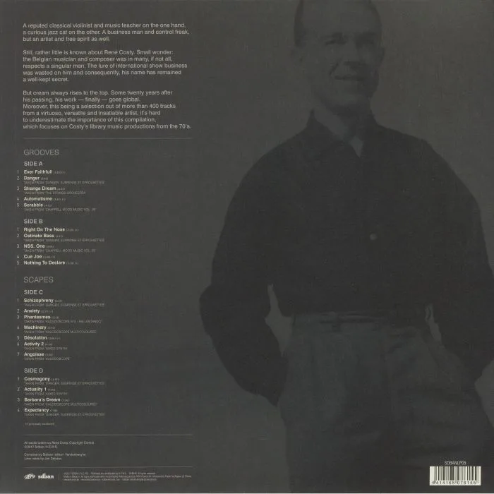 Обратная сторона обложки — Rene COSTY — Expectancy: Collected Library Music
