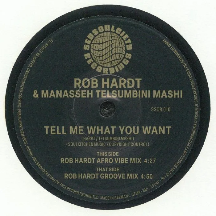 Front cover — Rob HARDT / MANASSEH TELSUMBINI MASHI — Tell Me What You Want