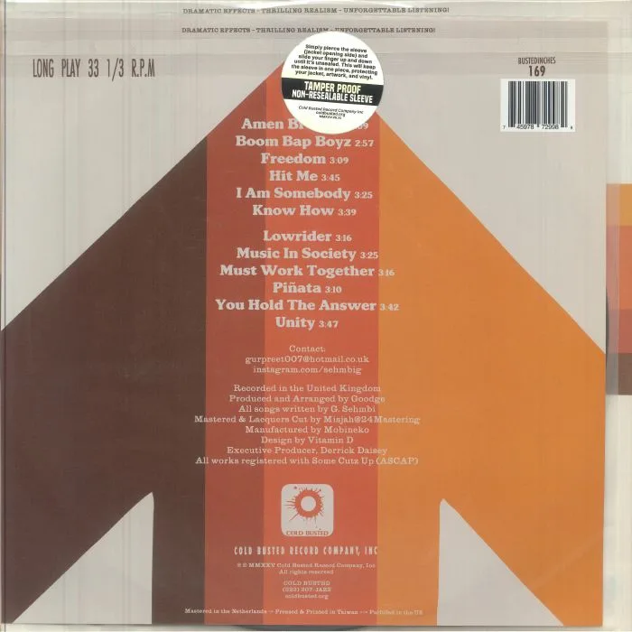 Обратная сторона обложки — GOODGE — Soul Spectrums (reissue)