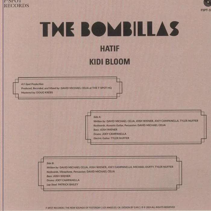 Back cover — The BOMBILLAS — Hatif