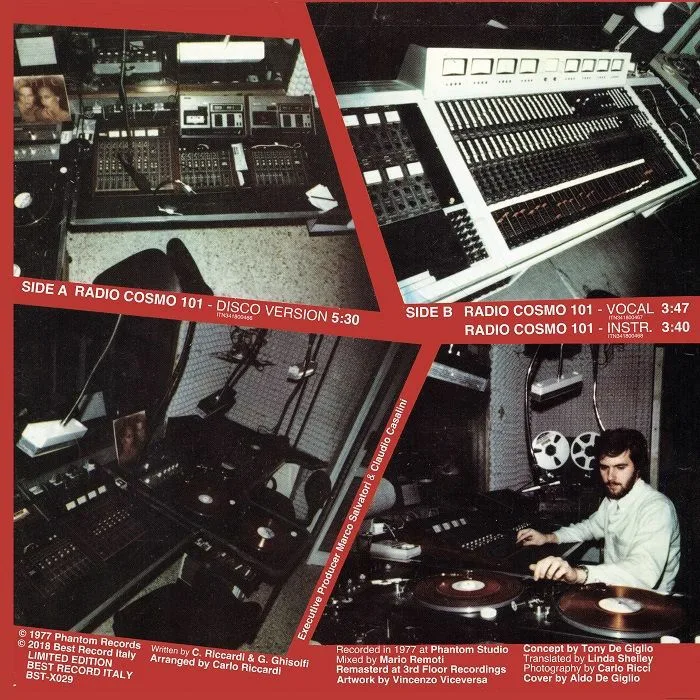 Обратная сторона обложки — THE ONE "O" ONES — Radio Cosmo Disco