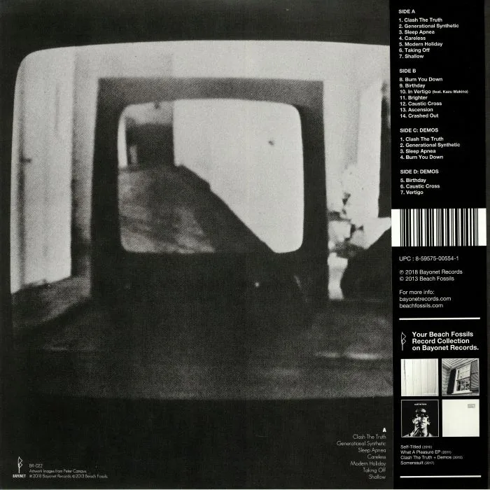Обратная сторона обложки — BEACH FOSSILS — Clash The Truth & Demos (reissue)