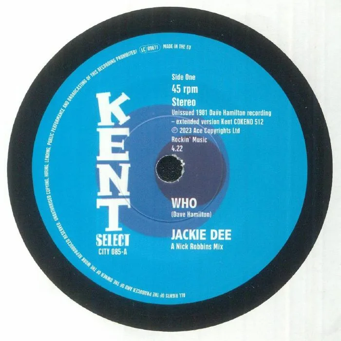 Front cover — Jackie DEE / THE DAVE HAMILTON BAND — Who