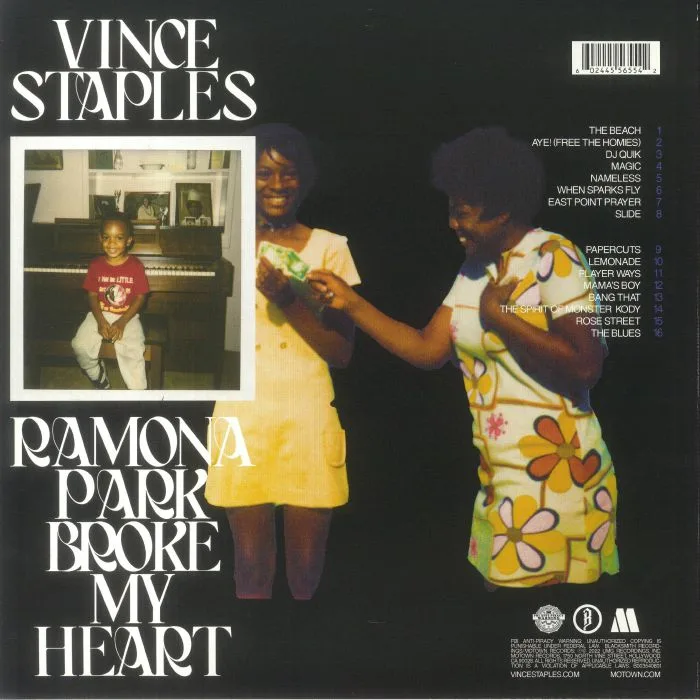 Back cover — Vince STAPLES — Ramona Park Broke My Heart