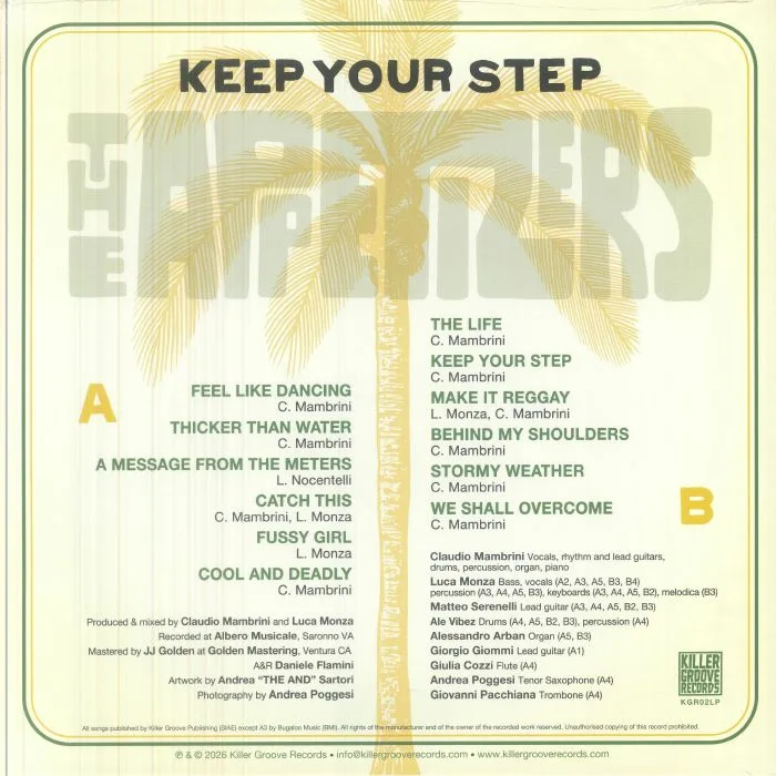 Обратная сторона обложки — The APPETIZERS — Keep Your Step