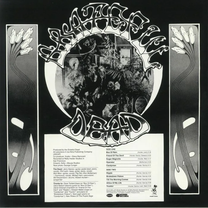 Обратная сторона обложки — GRATEFUL DEAD — American Beauty (50th Anniversary Edition)