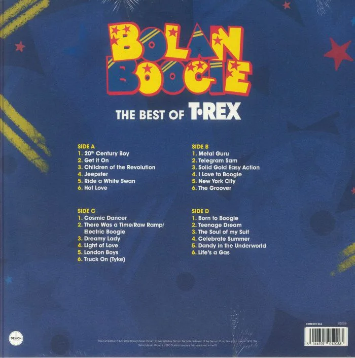 Back cover — T REX — Bolan Boogie: The Best Of T Rex