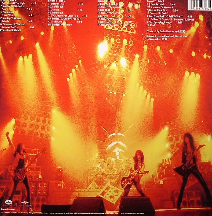 Back cover — KISS — Alive III