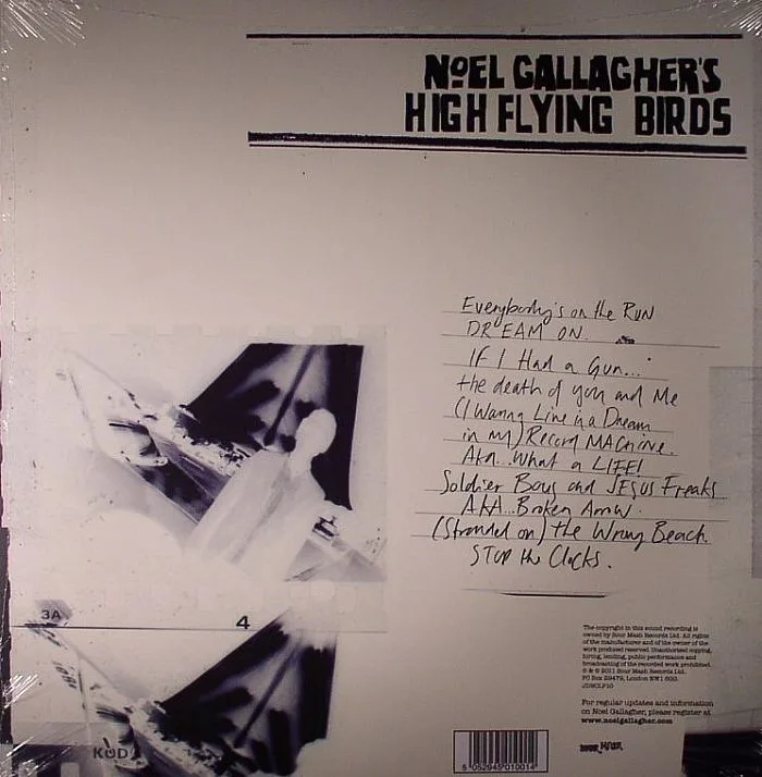 Back cover — NOEL GALLAGHER'S HIGH FLYING BIRDS — Noel Gallagher's High Flying Birds