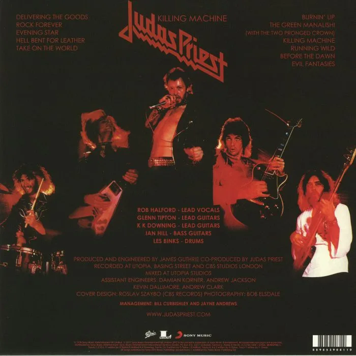 Back cover — JUDAS PRIEST — Killing Machine (reissue)