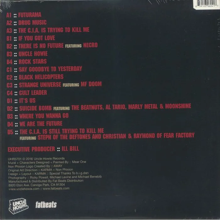 Back cover — NON PHIXION — The Future Is Now (reissue)