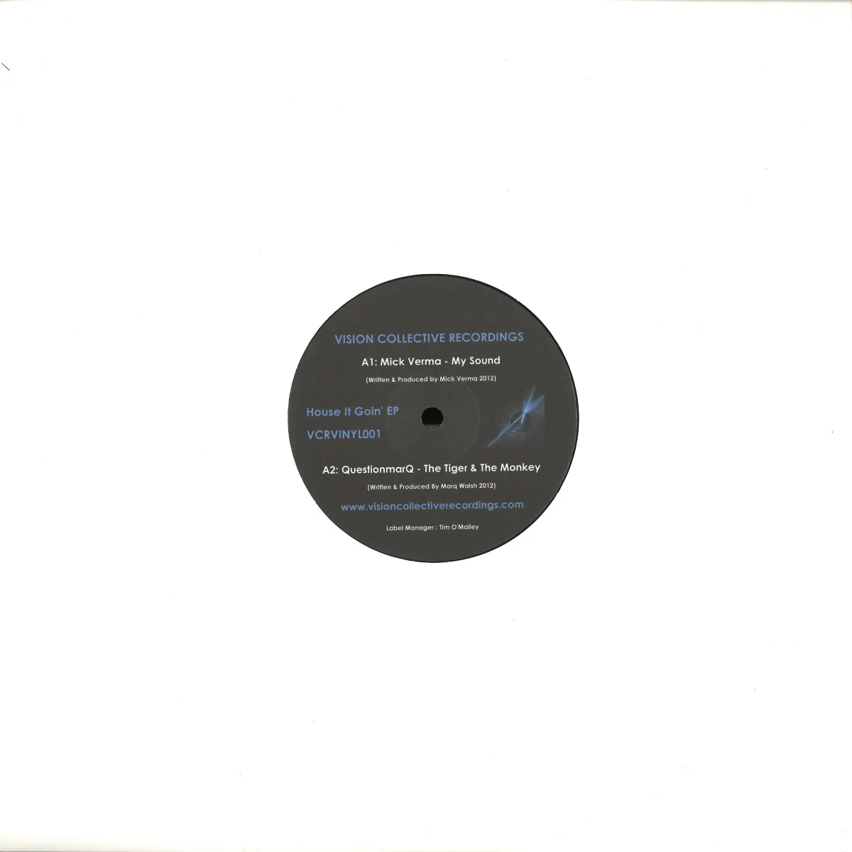 Back cover — Vision Collective Recordings — The House Is Goin Ep