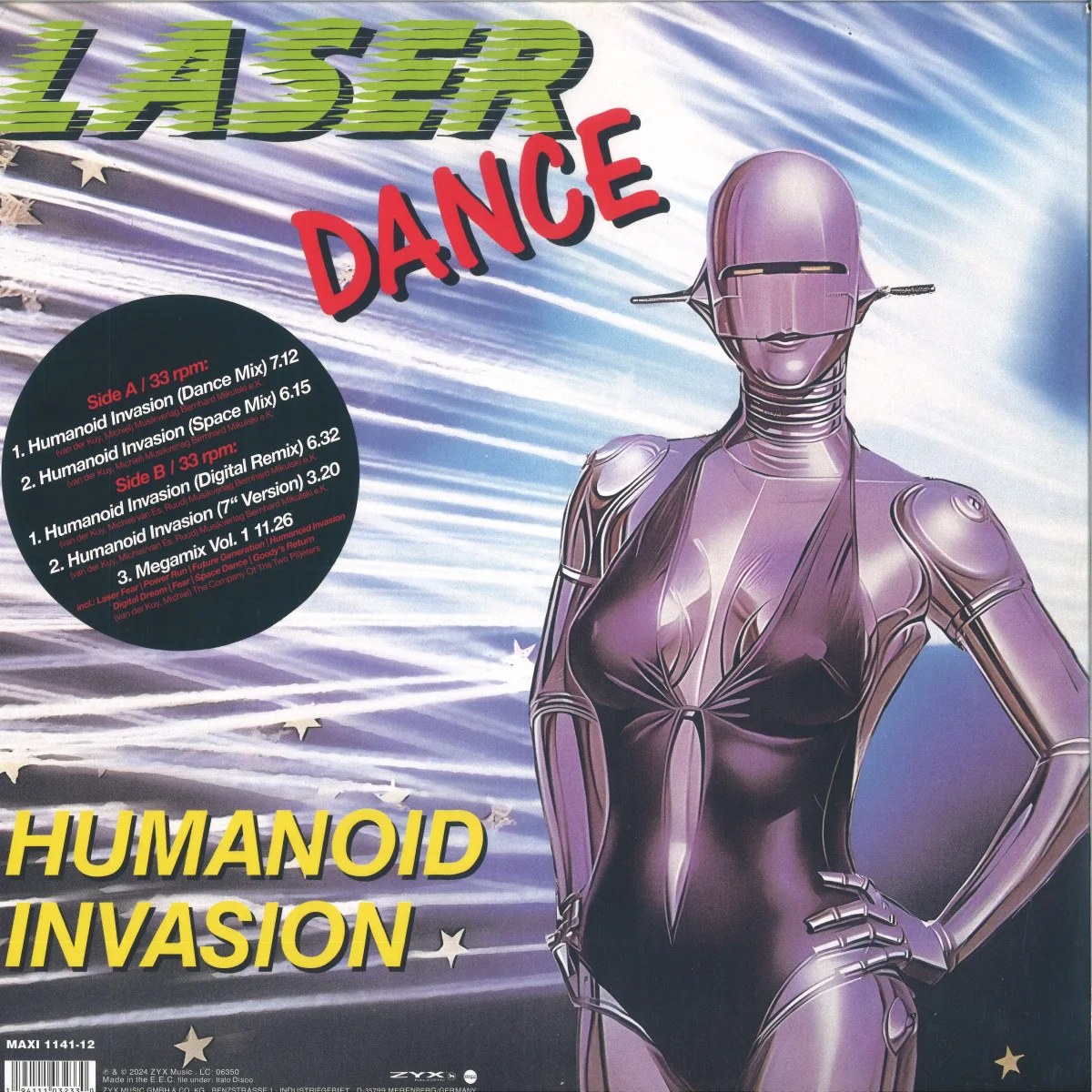 Обратная сторона обложки — LASERDANCE — Humanoid Invasion