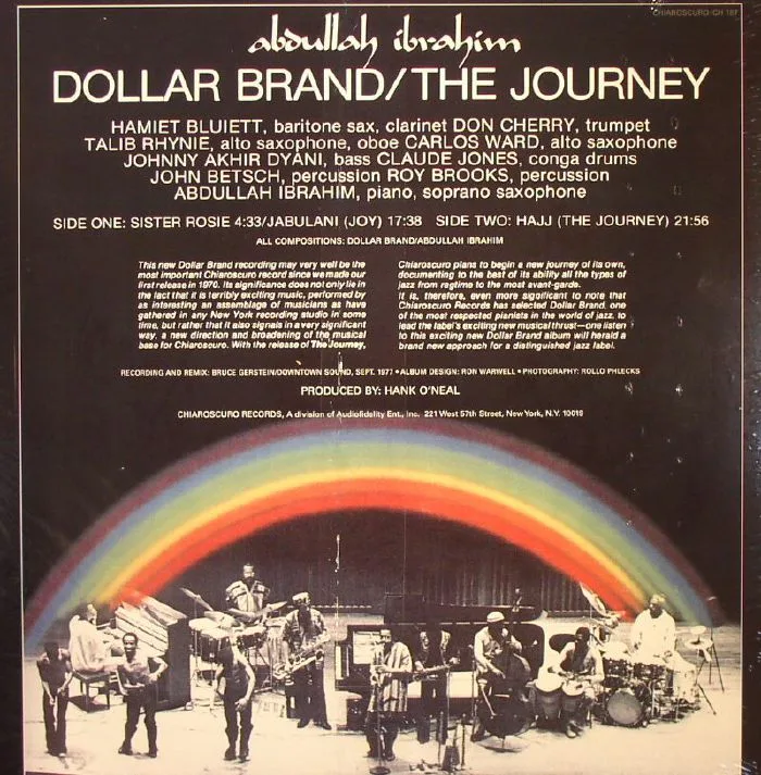 Обратная сторона обложки — Abdullah IBRAHIM / DOLLAR BRAND — The Journey