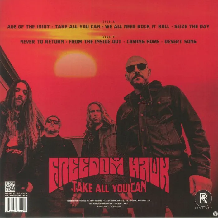 Back cover — FREEDOM HAWK — Take All You Can
