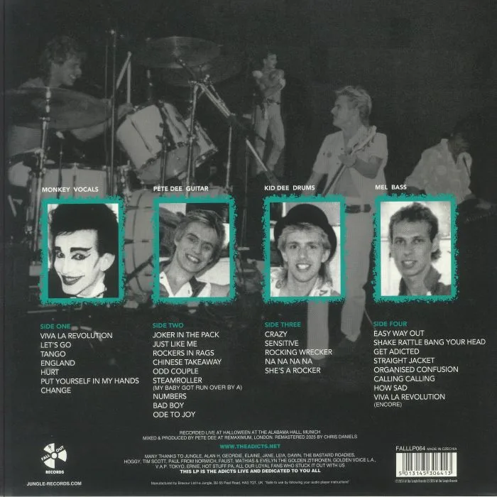 Back cover — The ADICTS — Rockers Into Orbit (remastered) (Record Store Day RSD 2025)