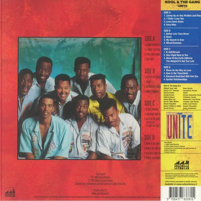Back cover — KOOL & THE GANG — Unite (Collector's Edition)
