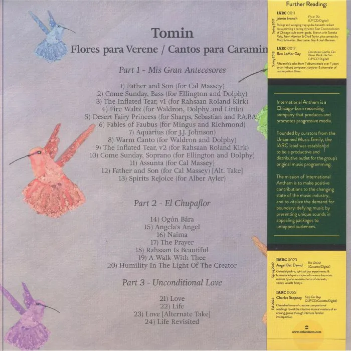 Обратная сторона обложки — TOMIN — Flores Para Verene / Cantos Para Caramina